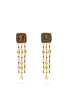Matchesfashion.com Francesca Villa - 18kt Gold And Antique Coin Earrings - Womens - Yellow