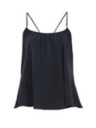 Loup Charmant - Scoop-neck Silk Cami Top - Womens - Navy