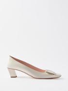 Roger Vivier - Belle 45 Patent-leather Pumps - Womens - Off White