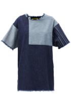 Matchesfashion.com Marques'almeida - Hero Patchwork Upcycled-denim Mini Dress - Womens - Denim