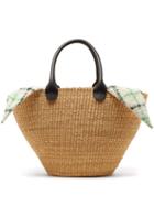 Matchesfashion.com Muu - Marlene Woven Straw And Wool Basket Bag - Womens - Green Multi