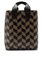 Stand Studio - Amia Patchwork-leather Tote Bag - Womens - Black Beige