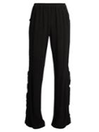 Raquel Allegra Frayed-edge Crepe Trousers