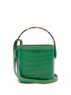 Matchesfashion.com Nico Giani - Adenia Mini Crocodile Effect Leather Bucket Bag - Womens - Green