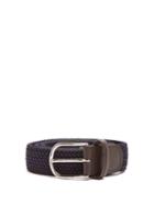 Matchesfashion.com Anderson's - Woven Elasticated Belt - Mens - Navy