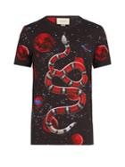 Gucci Space Snake-print Cotton T-shirt