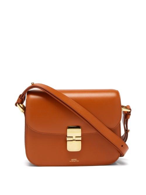 Ladies Bags A.p.c. - Grace Small Leather Cross-body Bag - Womens - Dark Orange