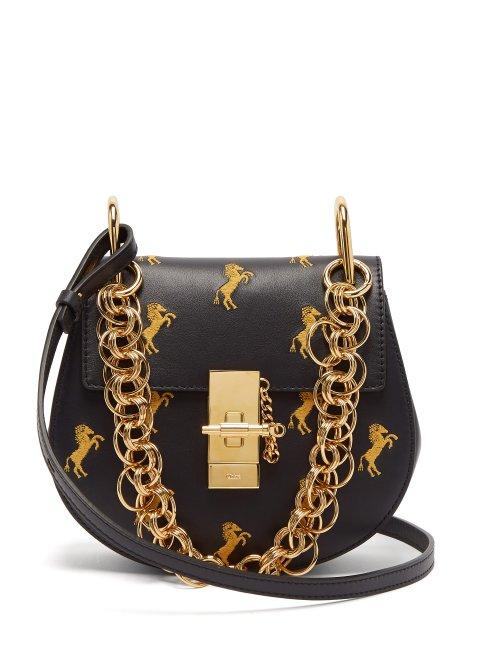 Matchesfashion.com Chlo - Drew Bijou Mini Leather Cross Body Bag - Womens - Navy Multi