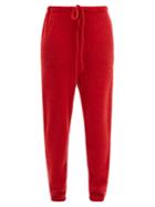 Matchesfashion.com The Elder Statesman - Drawstring-waist Cashmere Track Pants - Womens - Red