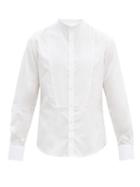 Matchesfashion.com Bourrienne Paris X - Romancier Stand-collar Cotton-poplin Bib Shirt - Mens - White