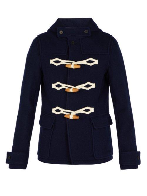 Matchesfashion.com Jw Anderson - Hooded Duffle Coat - Mens - Navy