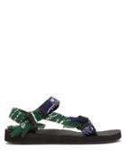Matchesfashion.com Arizona Love - Bandana Velcro Strap Sandals - Womens - Navy Multi