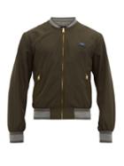 Matchesfashion.com Dolce & Gabbana - Nylon Logo Plaque Bomber Jacket - Mens - Khaki