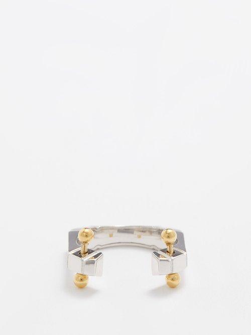 Era - Hug 18kt Gold Ring - Womens - White Gold Multi