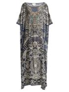 Camilla Small Town Hero-print Silk Kaftan