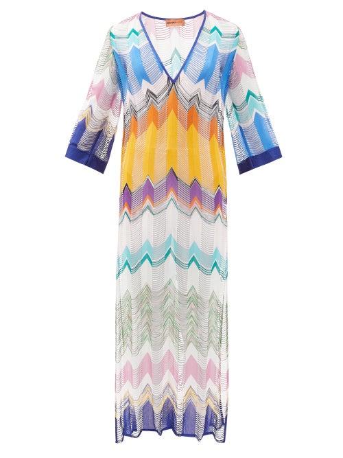 Matchesfashion.com Missoni Mare - Zigzag-jacquard Kaftan - Womens - Multi
