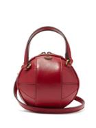 Matchesfashion.com Gucci - Tifosa Basketball Grained Leather Shoulder Bag - Womens - Red