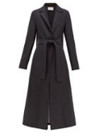 Matchesfashion.com Harris Wharf London - Single Breasted Belted Wool Coat - Womens - Dark Grey