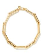 Lauren Rubinski - Xl Diamond & 14kt Gold Chain-link Necklace - Womens - Yellow Gold