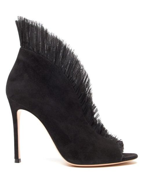 Matchesfashion.com Gianvito Rossi - Vamp 105 Suede Pumps - Womens - Black