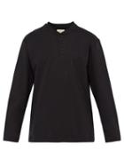 Matchesfashion.com Fear Of God - Grandad Collar Cotton Long Sleeved T Shirt - Mens - Black
