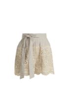 Zimmermann Meridian Striped Broderie-anglaise Shorts