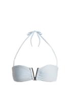 Matchesfashion.com Heidi Klein - Hvar V Bar Bandeau Bikini Top - Womens - Blue