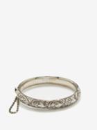 Alexander Mcqueen - Engraved Metal Bangle - Womens - Silver