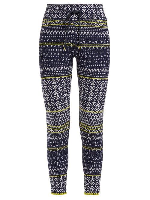 Matchesfashion.com The Upside - Ikat Print Leggings - Womens - Blue Print