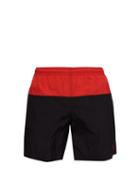 Matchesfashion.com Alexander Mcqueen - Colour Block Skull Embroidered Swim Shorts - Mens - Black Red