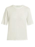 Matchesfashion.com Frances De Lourdes - Martin Round Neck Cashmere And Silk Blend T Shirt - Womens - White
