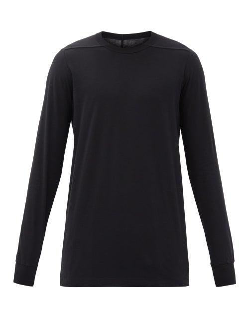 Rick Owens - Level Cotton-jersey Long-sleeved T-shirt - Mens - Black