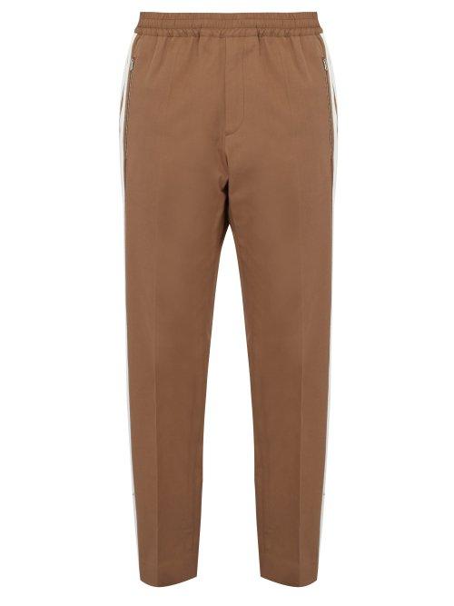Matchesfashion.com Stella Mccartney - Side Stripe Cotton Twill Trousers - Mens - Camel
