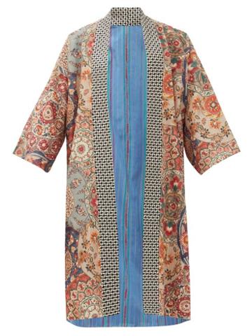 Matchesfashion.com Rianna + Nina - Vintage Reversible Cotton-blend Robe Coat - Womens - Multi