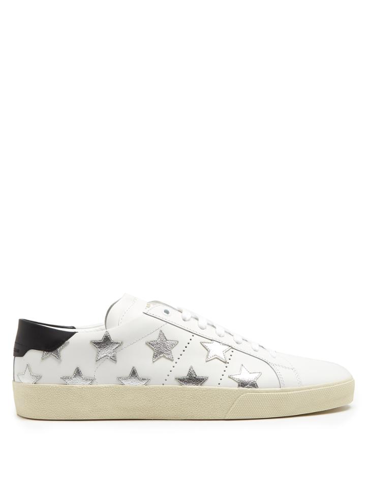 Saint Laurent Court Classic Star-applique Trainers