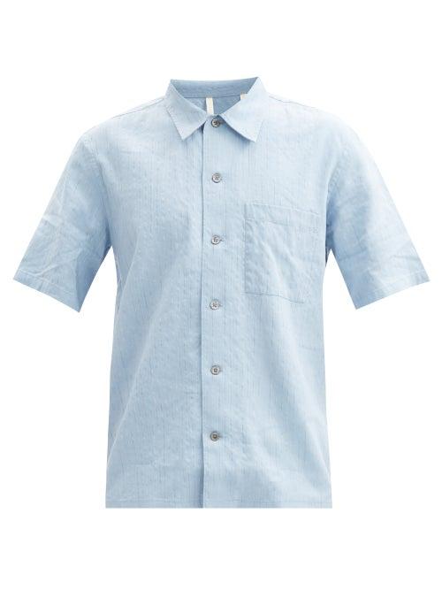 Sunflower - Spacey Striped Shirt - Mens - Blue
