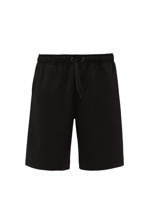 Matchesfashion.com Burberry - Icon Striped Jersey Basketball Shorts - Mens - Black
