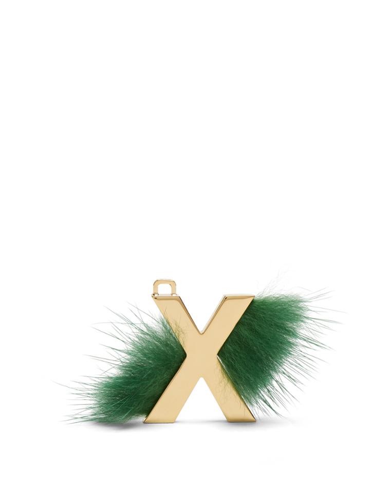 Fendi Abclick Letter 'x' Key Charm