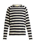 De Bonne Facture Striped Cotton Terry-towelling Sweatshirt
