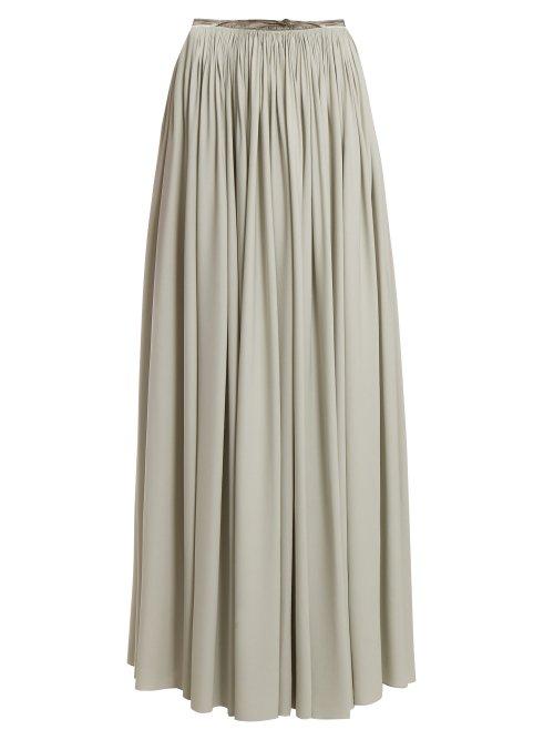 Matchesfashion.com The Row - Rylee Silk Georgette Skirt - Womens - Light Grey
