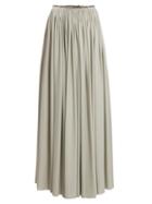 Matchesfashion.com The Row - Rylee Silk Georgette Skirt - Womens - Light Grey