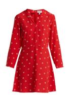 Matchesfashion.com Hvn - Lou Dice Print Silk Dress - Womens - Red Print