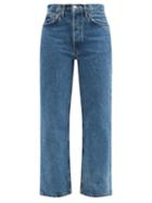 Re/done - 90s Cropped Straight-leg Jeans - Womens - Mid Denim