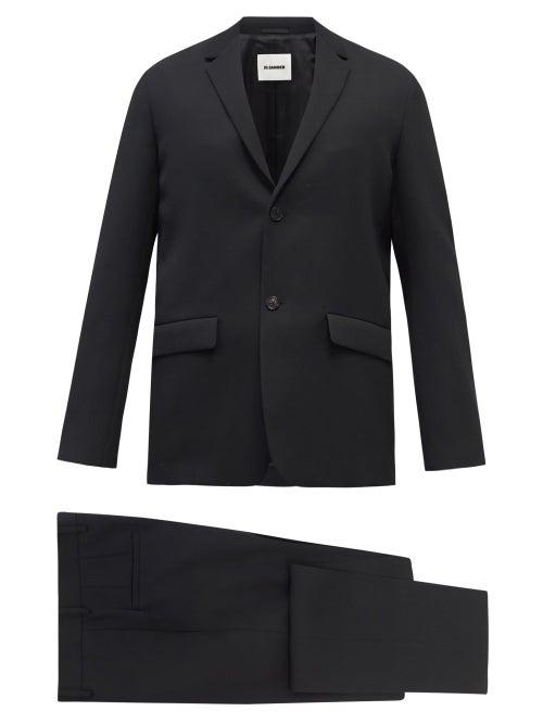 Mens Rtw Jil Sander - Essential Wool-gabardine Suit - Mens - Black