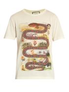 Gucci Snake-print Cotton T-shirt