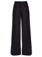 Connolly Wide-leg Wool-blend Jersey Trousers
