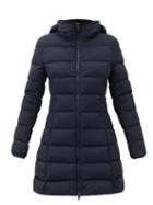 Matchesfashion.com Moncler - Gie Hooded Quilted Down Coat - Womens - Navy