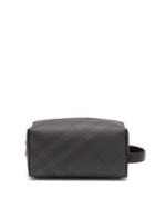 Matchesfashion.com Burberry - London-check Wash Bag - Mens - Dark Grey