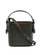 Matchesfashion.com Nico Giani - Adenia Mini Leather Bi Colour Bucket Bag - Womens - Green Multi