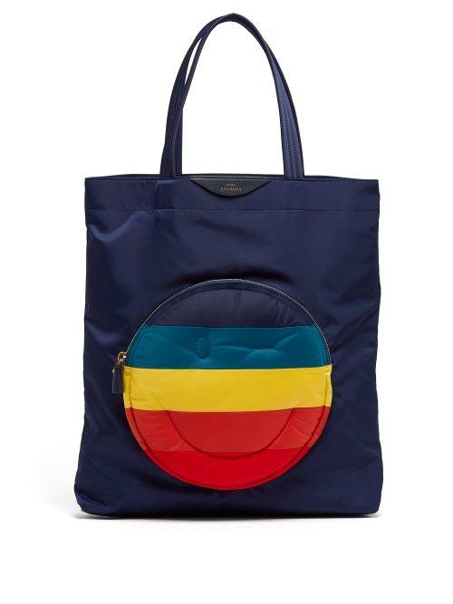 Matchesfashion.com Anya Hindmarch - Chubby Smiley Tote Bag - Womens - Navy Multi